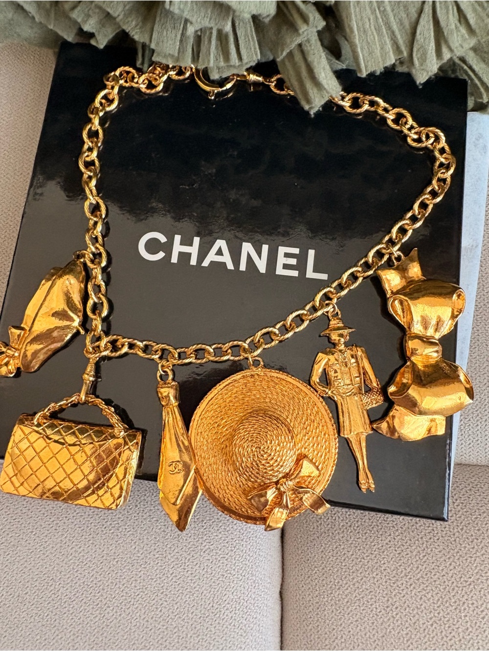 Rare Chanel Gold-Tone Charm Necklace